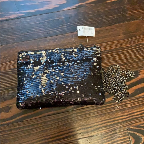 Black sequin JCrew clutch - brand new with tag! - Picture 1 of 4